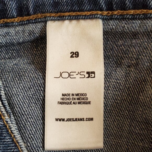 JOE'S SZ 29 Vintage-Style Flare High-rise Distressed Cropped Denim Blue Jeans - Picture 3 of 11